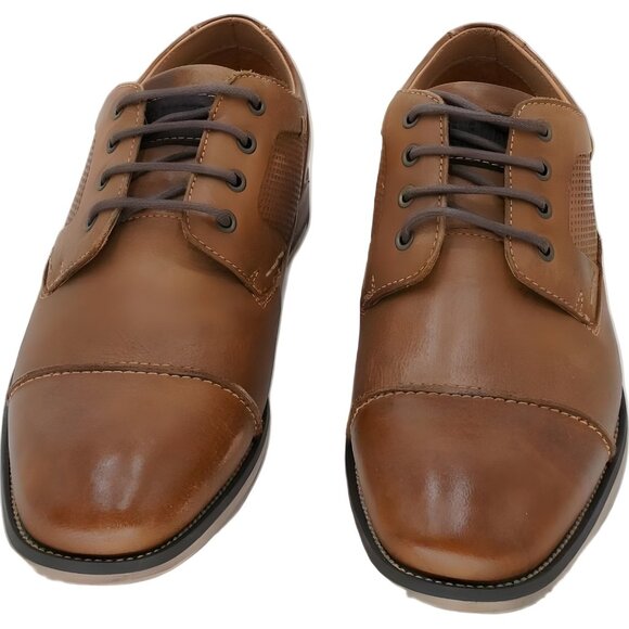 Steve Madden Men's Jagwar Cap-Toe Oxford Dress Shoe Tan US 7.5 - Picture 5 of 6
